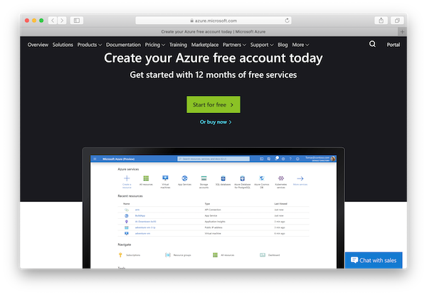 Azure - Create an Azure account
