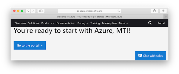 Microsoft Azure account - Ready to start with Azure
